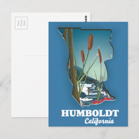 Humboldt californië kaart (Voorkant / Achterkant)