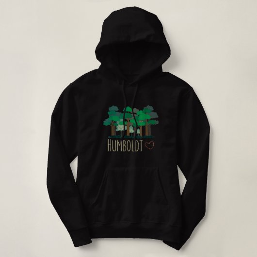 Humboldt County California Redwood Forest Trees Hoodie (Design voorkant)