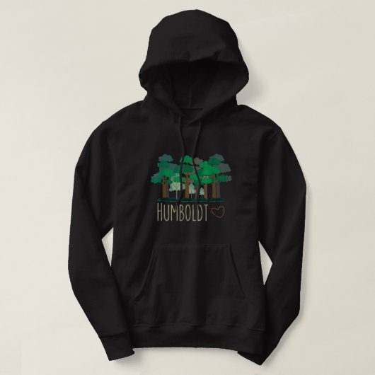 Humboldt County California Redwood Forest Trees Hoodie (Design voorkant)