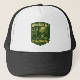Humboldt County “Land van Reuzen” Vintage Badge Trucker Pet