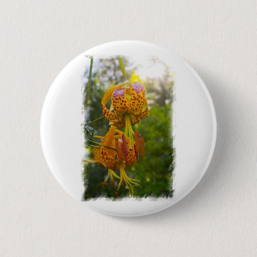 Humboldt Lelies Sunburst Ronde Button 5,7 Cm (Voorkant)