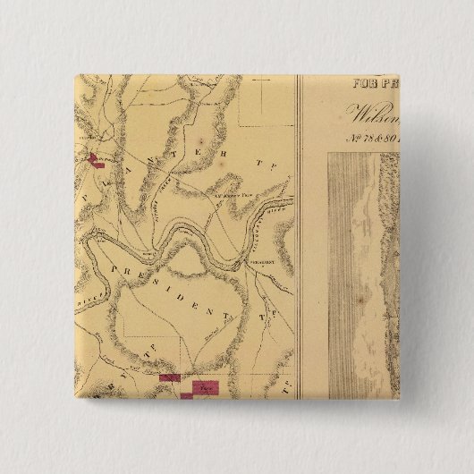 Humboldt Mining & Ref Co Vierkante Button 5,1 Cm (Voorkant)