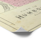 Humboldt, Moran City en Laharp, Kansas Poster (Hoek)