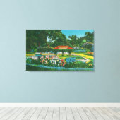 Humboldt Park Floral Emblem Uitzicht Canvas Afdruk (Insitu (Houten vloer))