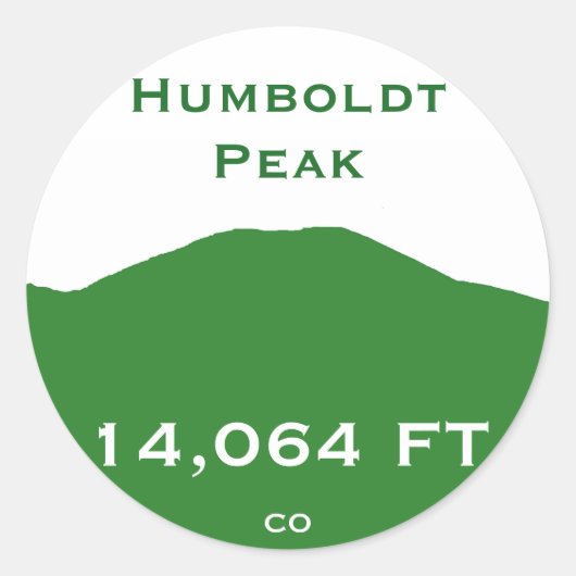 Humboldt Peak Ronde Sticker (Voorkant)