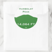 Humboldt Peak Ronde Sticker (Tas)