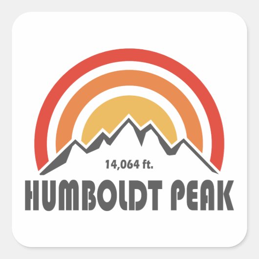 Humboldt Peak Vierkante Sticker (Voorkant)