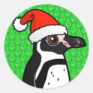Humboldt Penguin Santa Ronde Sticker