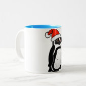 Humboldt Penguin Santa Tweekleurige Koffiemok (Voorkant links)