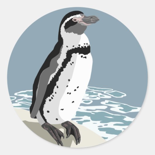 Humboldt Penguin-Stickers Ronde Sticker (Voorkant)