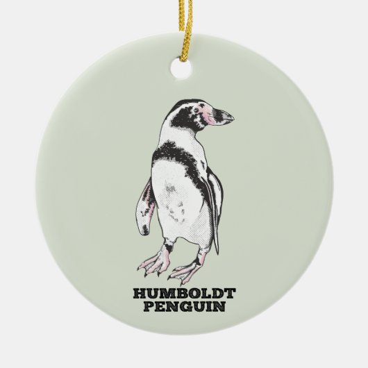 Humboldt pinguïn keramisch ornament (Voorkant)