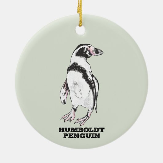 Humboldt pinguïn keramisch ornament (Achterkant)