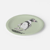 Humboldt pinguïn papieren bordje (Gekanteld)