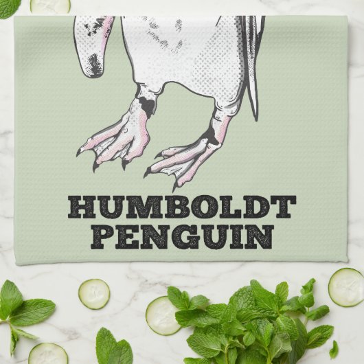 Humboldt pinguïn theedoek (Gevouwen)