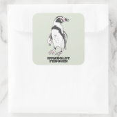 Humboldt pinguïn vierkante sticker (Tas)