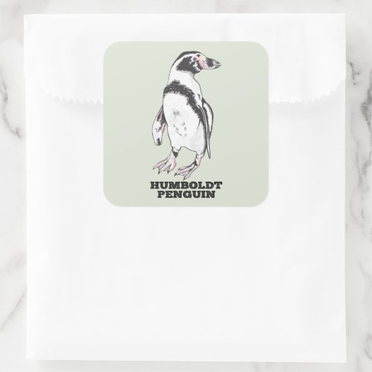 Humboldt pinguïn vierkante sticker (Tas)