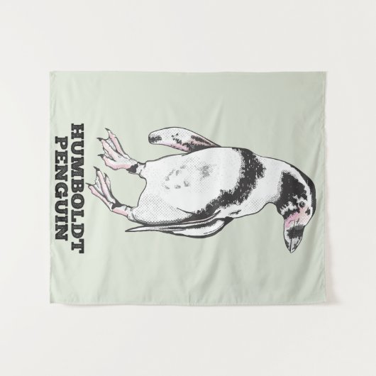 Humboldt pinguïn wandkleed (Voorkant (horizontaal))