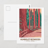 Humboldt Redwood State Park Avenue of the Giants Briefkaart (Voorkant / Achterkant)
