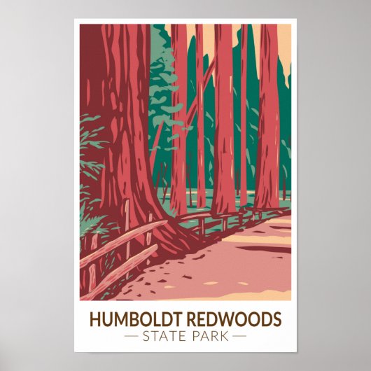 Humboldt Redwood State Park Avenue of the Giants Poster (Voorkant)