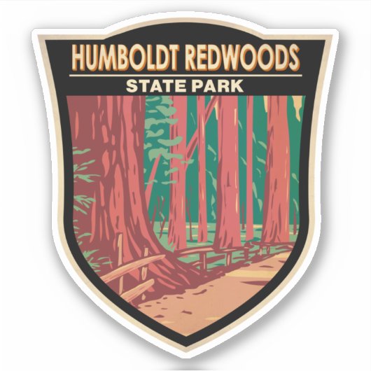 Humboldt Redwood State Park Avenue of the Giants Sticker (Voorkant)