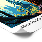 Humboldt Redwoods State Park Reisillustratie Poster (Hoek)