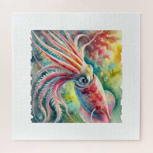 Humboldt squid 240824AREF112 - Watercolor Legpuzzel (Horizontaal)