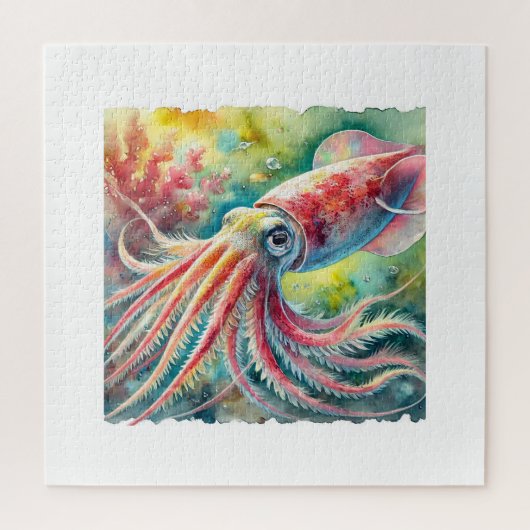 Humboldt squid 240824AREF112 - Watercolor Legpuzzel (Verticaal)