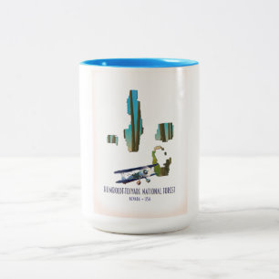 Humboldt-toiyabe National Forest Nevada Map Tweekleurige Koffiemok