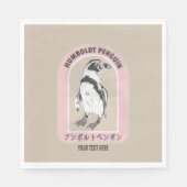 Humbolt pinguïn Japans schrift Servet (Voorkant)