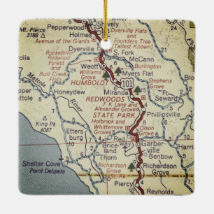 Humbolt Redwood State Park Keramisch Ornament