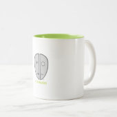 Humbot. Synthetisch. Tweekleurige Koffiemok (Voorkant rechts)