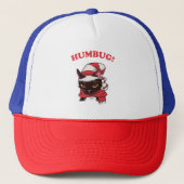Humbug Funny Cat-kerstontwerp Trucker Pet (Voorkant)