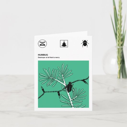 Humbug (klein) feestdagen kaart (Voorkant)