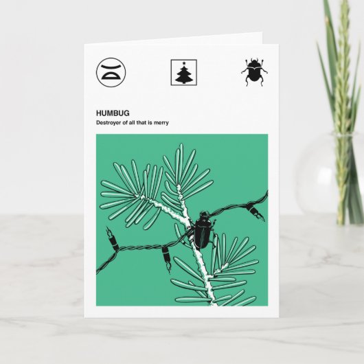 Humbug (standaard) feestdagen kaart (Voorkant)