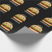 Humburger Funny Humming Burger Pun Dark BG Cadeaupapier (Hoek)