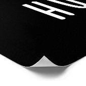 Humburger Funny Humming Burger Pun Dark BG Poster (Hoek)