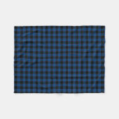 Hume Clan Royal Blue en Black Tartan Fleece Deken (Voorkant (Horizontaal))