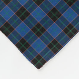 Hume Clan Royal Blue en Black Tartan Fleece Deken