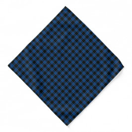 Hume Clan Tartan Royal Blauw en Zwart Plaid Bandana