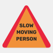 Humeristisch langzaam bewegend persoon teken sticker (Voorkant)