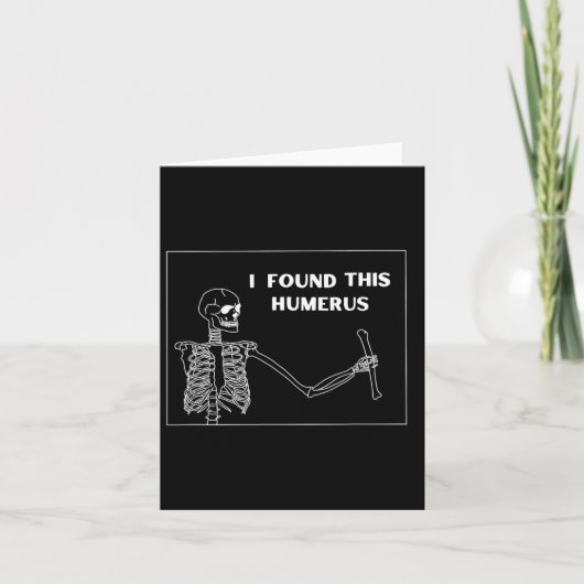 Humerus Skeleton - Leuke Halloween Eenheid Kaart (Voorkant)