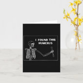 Humerus Skeleton - Leuke Halloween Eenheid Kaart (Gele Bloem)