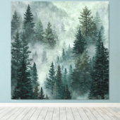 Humeurig Bos Canvas Afdruk (Insitu (Houten vloer))