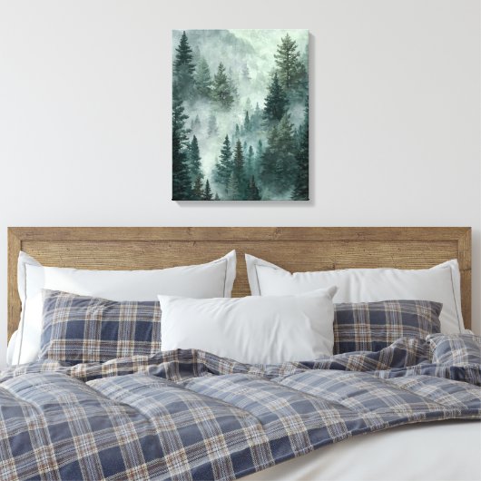 Humeurig Bos Canvas Afdruk (Insitu (Slaapkamer))