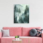 Humeurig Bos Canvas Afdruk (Insitu (Woonkamer))