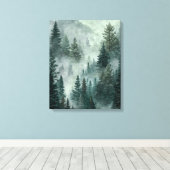 Humeurig Bos Canvas Afdruk (Insitu (Houten vloer))