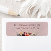 Humeurig Herfst Bloem Boeket Retouradres Label (Insitu)