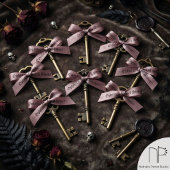 Humeurig Mauve Fleur-de-Lis Satijnen Lint