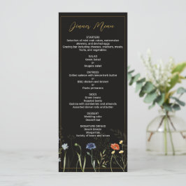 Humeurig Wilde Bloem Boho Botanisch Menu Kaart