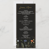 Humeurig Wilde Bloem Boho Botanisch Menu Kaart (Voorkant)